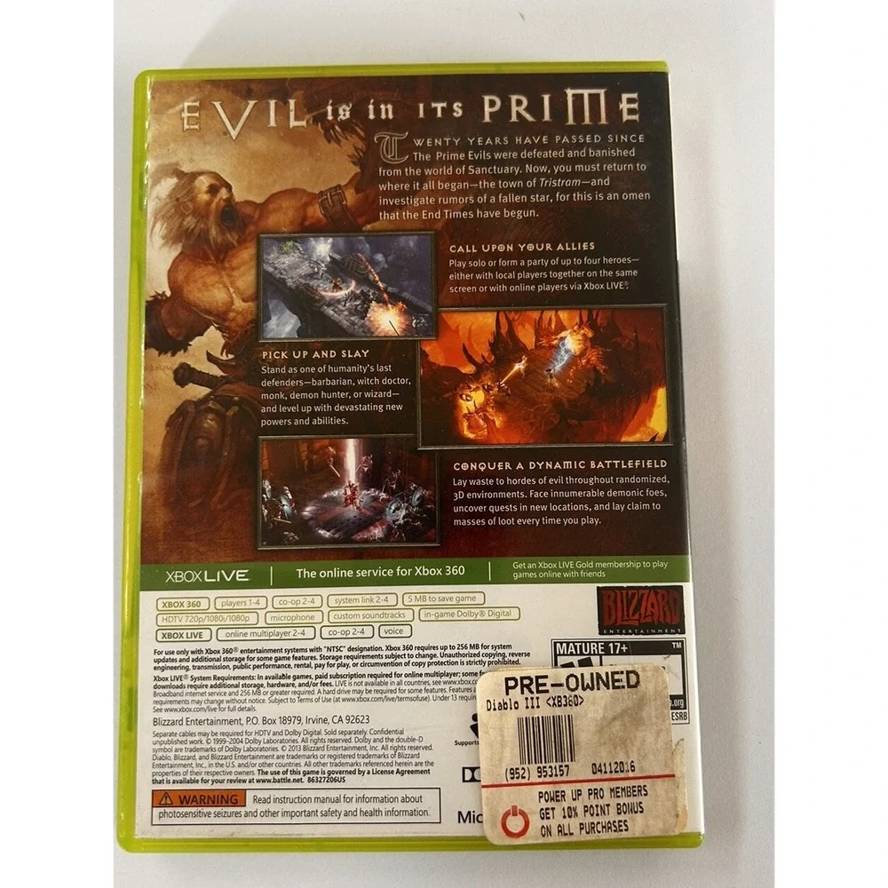 Xbox 360 Diablo III 3‎ Microsoft 2013